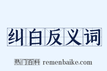 纠白反义词是什么意思的图片